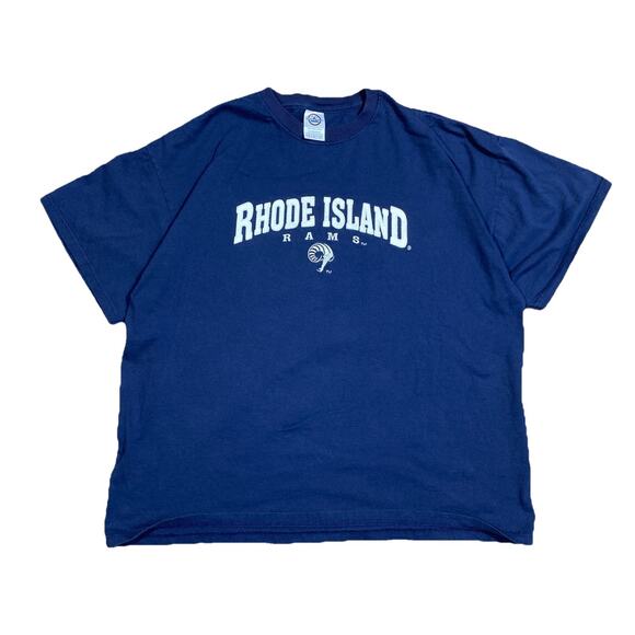Rhode Island Rams Ocean State NCAA Football Embroidered Blue Shirt Mens XL - Picture 1 of 6